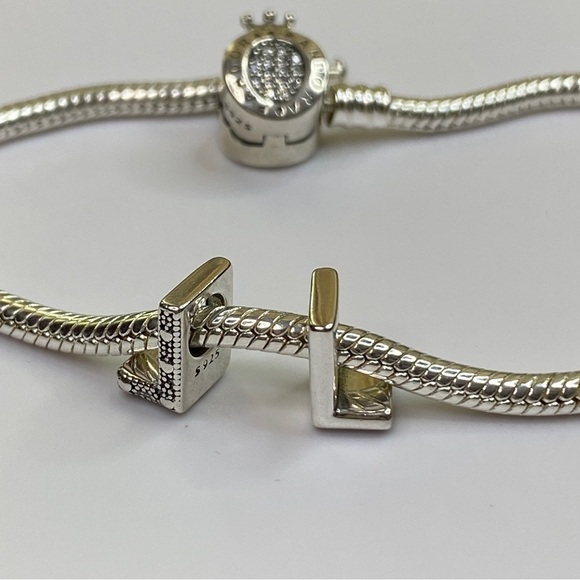Sterling Silver Letter L Charm - Picture 1 of 13